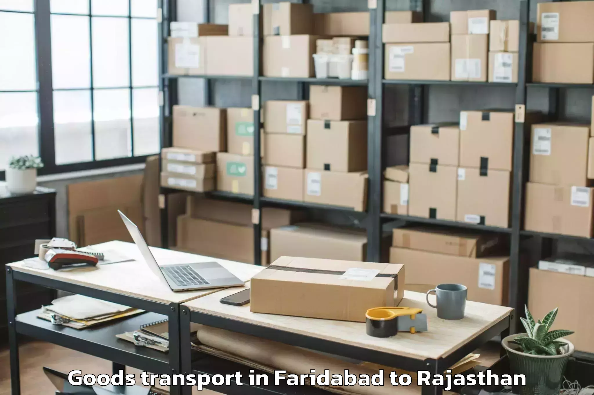 Book Faridabad to Lunkaransar Goods Transport Online